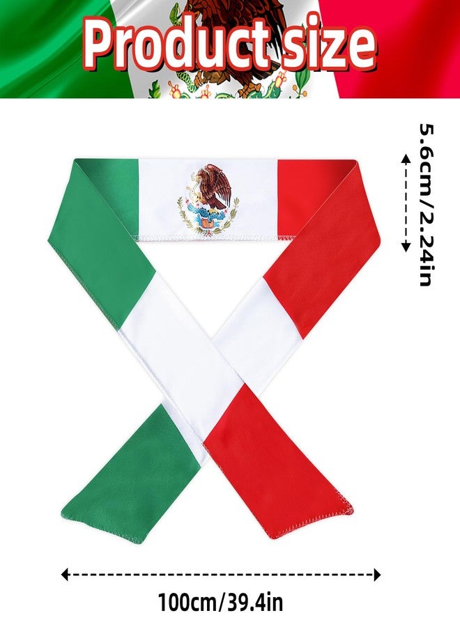 Geodurn Mexican Flag Headband for Men Women, Mexican Flag Tie Bandana with National Emblem – Patriotic Tricolor Head Wrap for Cinco de Mayo, Sports Events, Parades, and Festivals - Image 2
